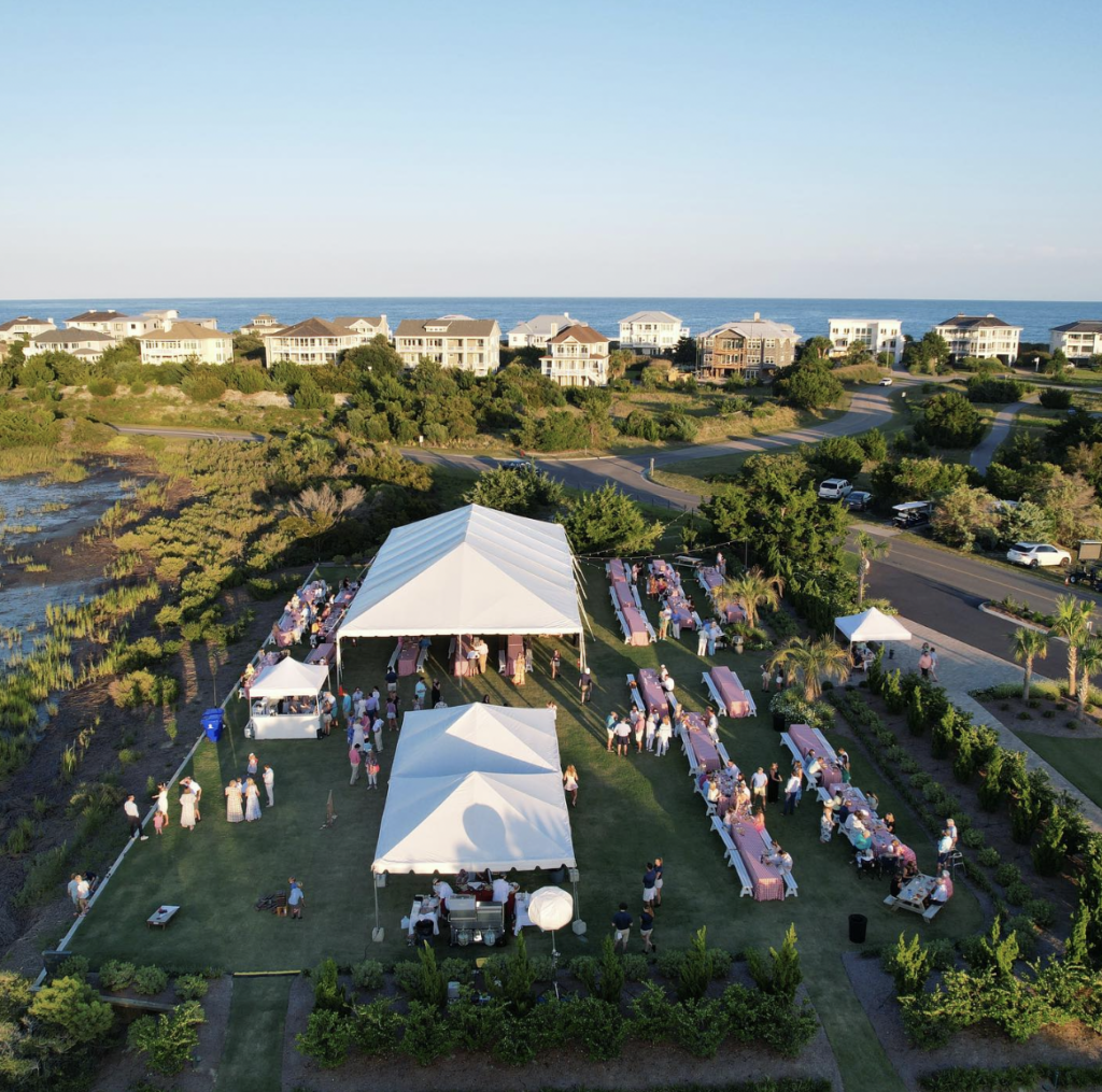 Drone photo of Figure 8 Island Yacht Club, a Wedding venue in Wilmington, North Carolina